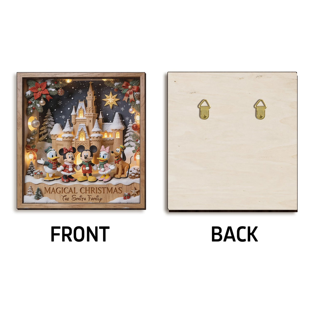 Magical Christmas - Personalized Dream Trip Wooden Light Shadow Box