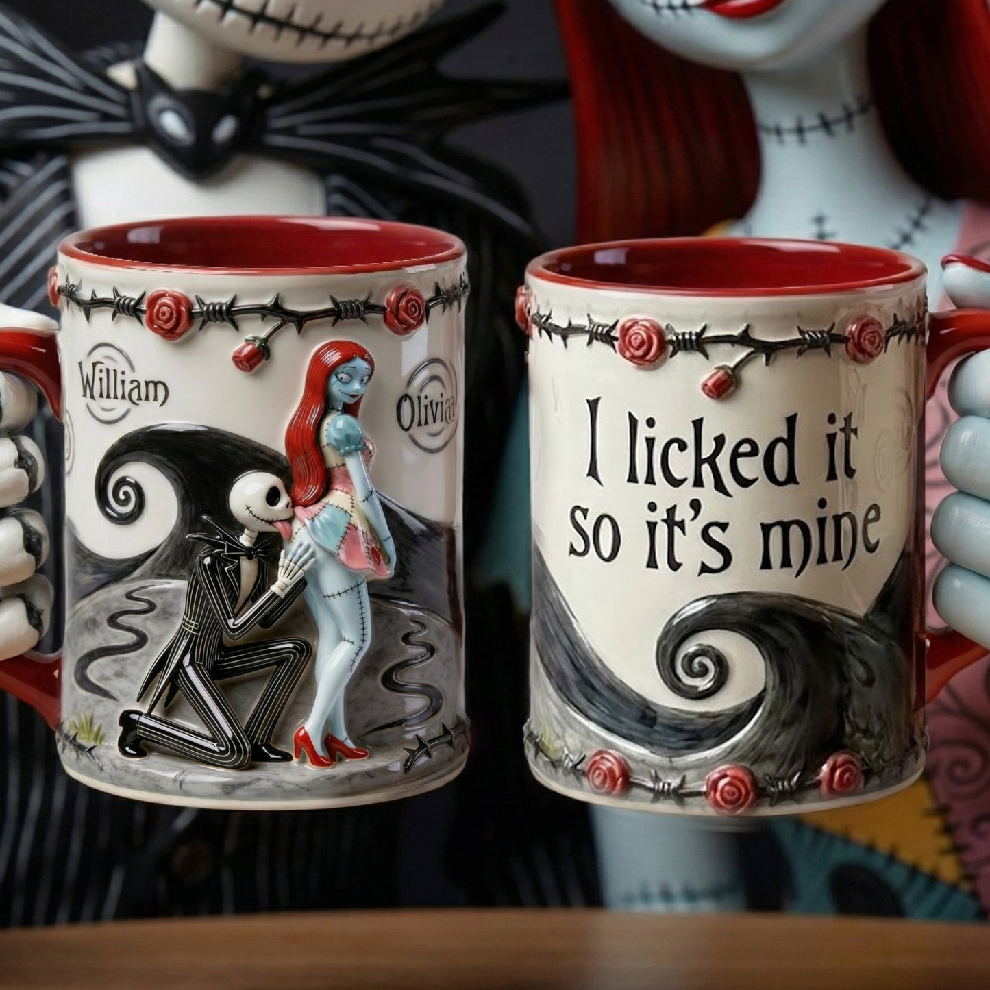 I Licked It So It's Mine - Personalized Nightmare Accent Mug & Coaster
