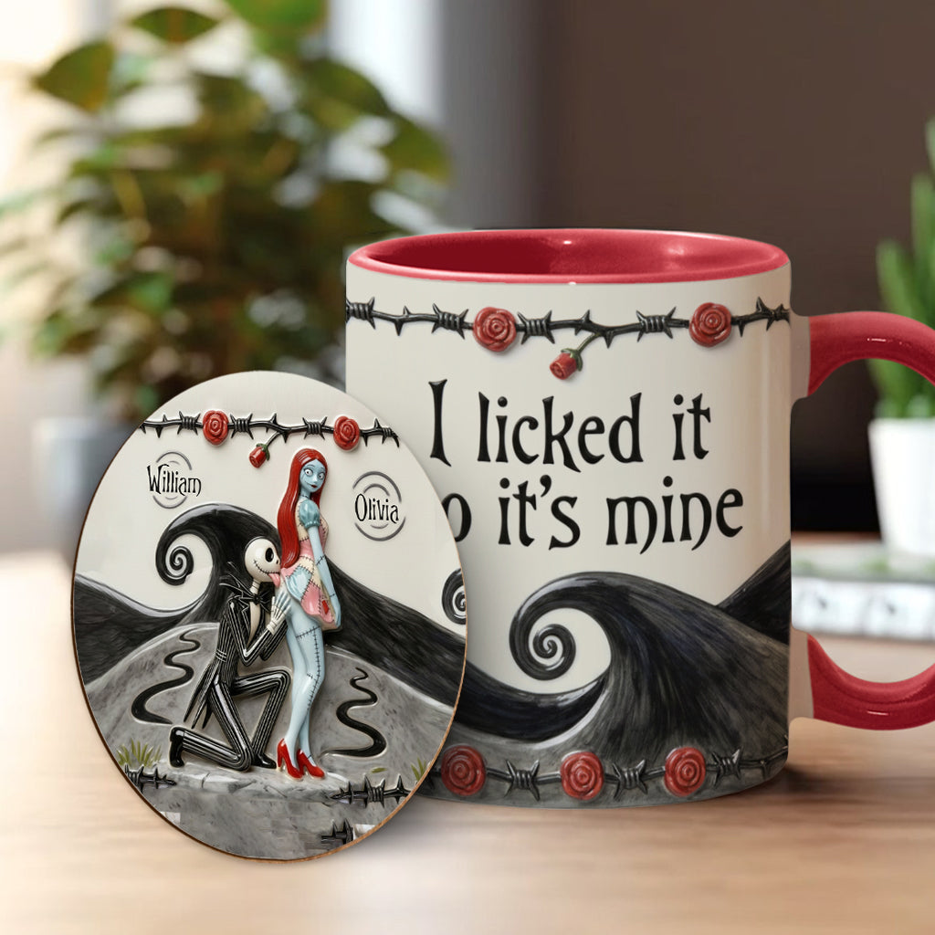 I Licked It So It's Mine - Personalized Nightmare Accent Mug & Coaster