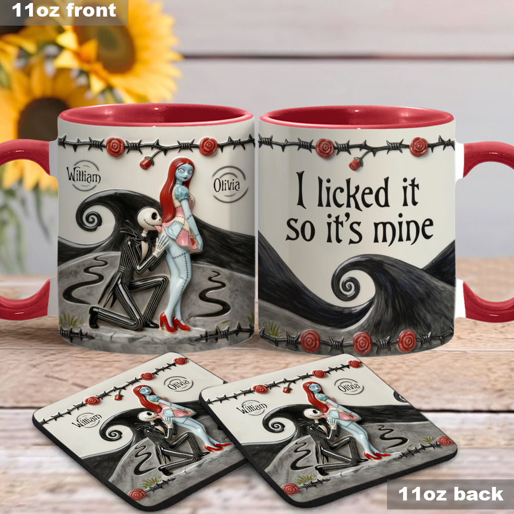 I Licked It So It's Mine - Personalized Nightmare Accent Mug & Coaster