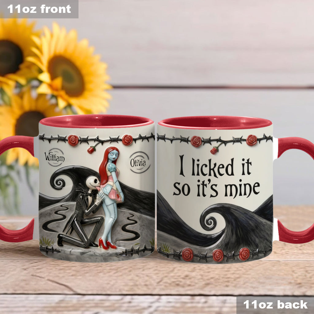 I Licked It So It's Mine - Personalized Nightmare Accent Mug & Coaster