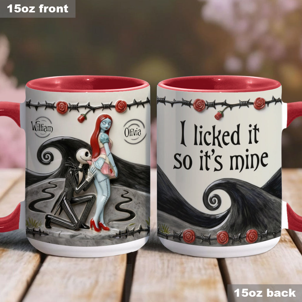 I Licked It So It's Mine - Personalized Nightmare Accent Mug & Coaster