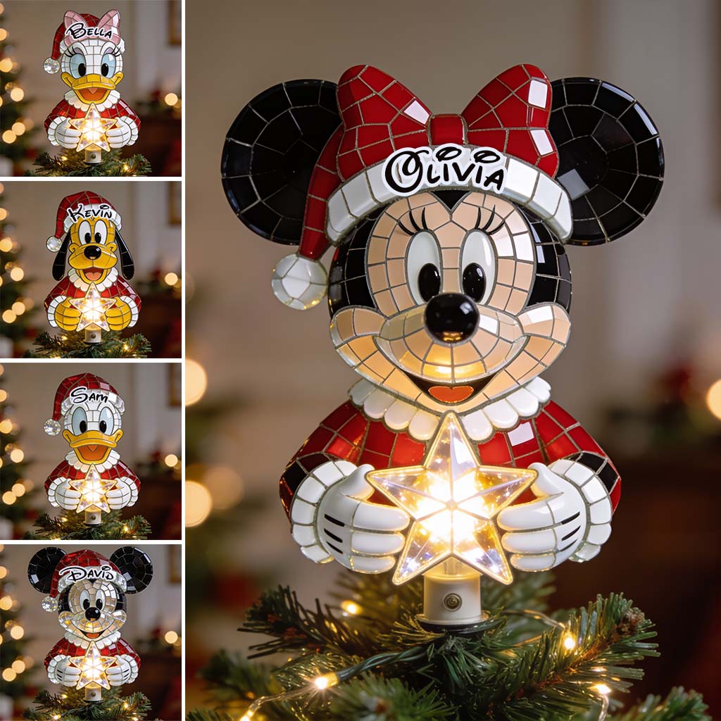 Magical Christmas - Personalized Mouse LED Light Tree Topper