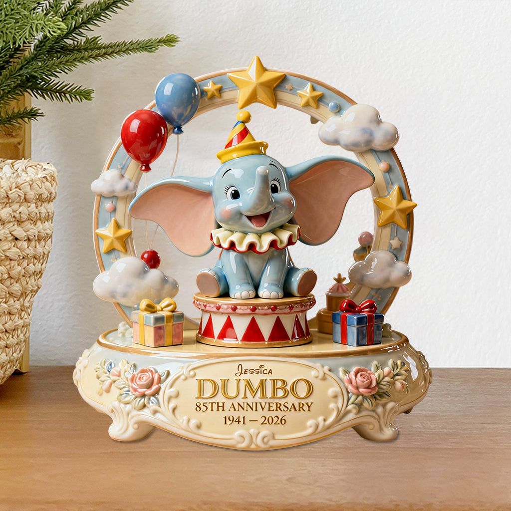 Flying Elephant 85th Anniversary - Personalized Baby Elephant Custom Shaped Acrylic Plaque