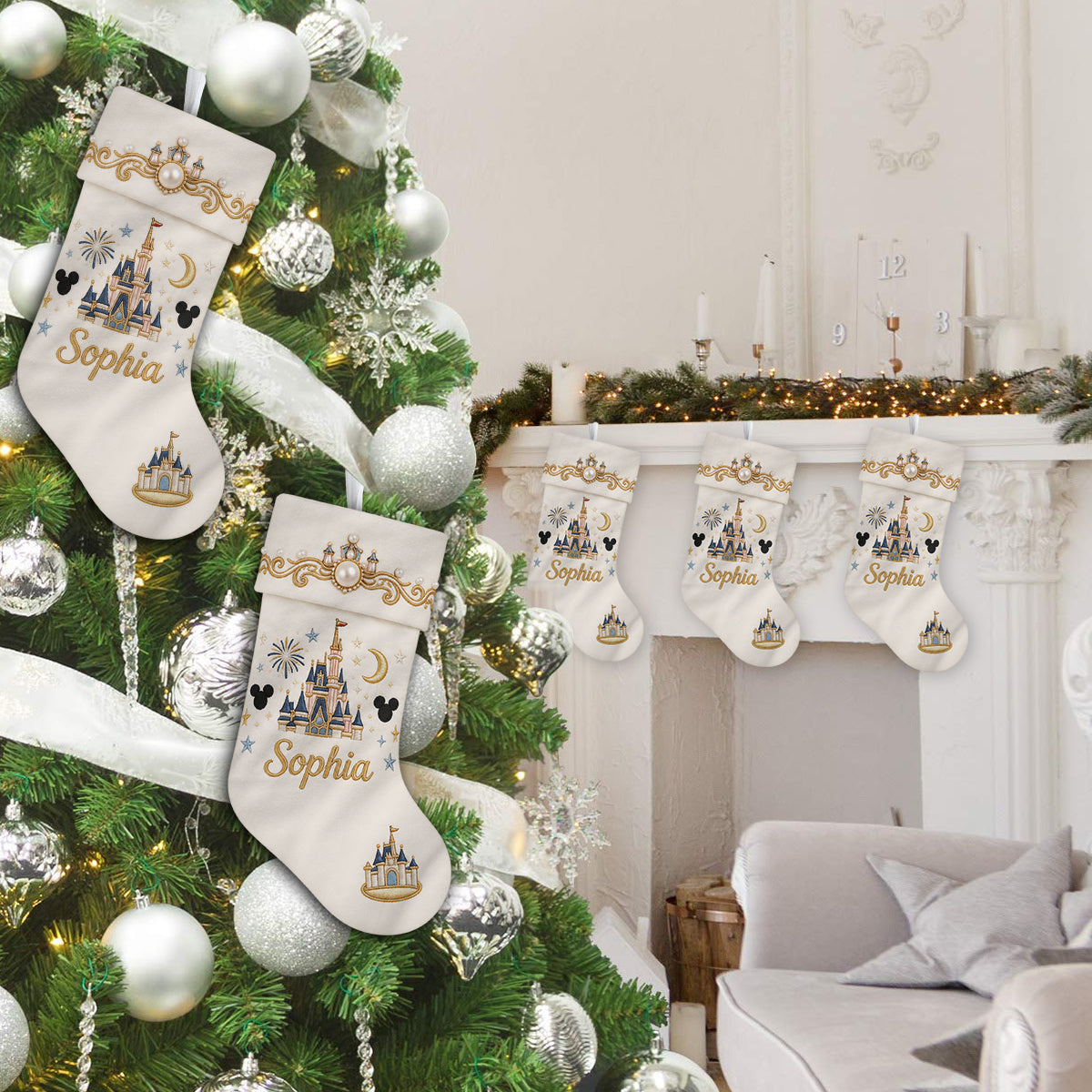 Magical Castle - Personalized Dream Trip Shaped Christmas Stocking