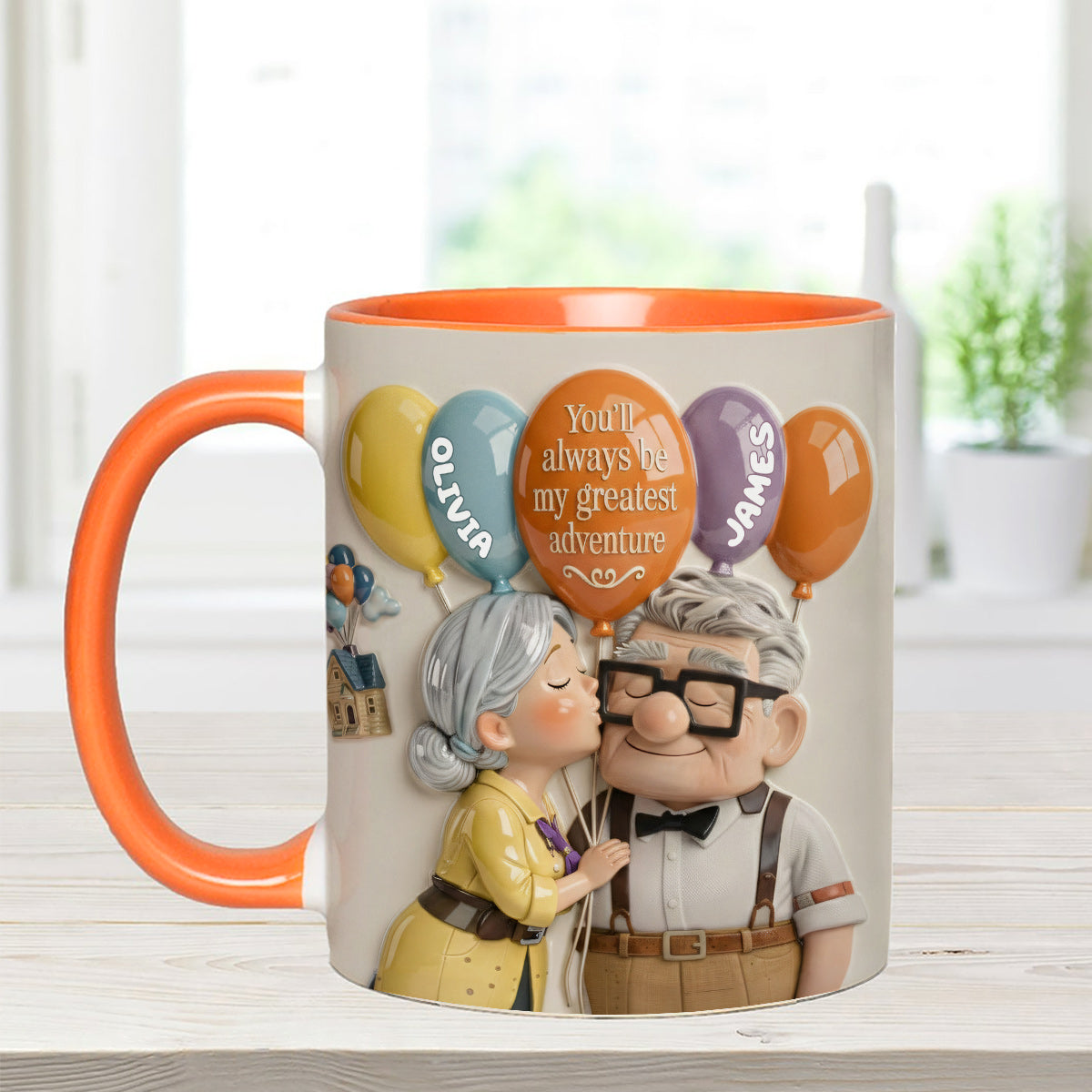 You'll Always Be My Greatest Adventure - Personalized Couple Up Set Accent Mug with Acrylic Stirrers