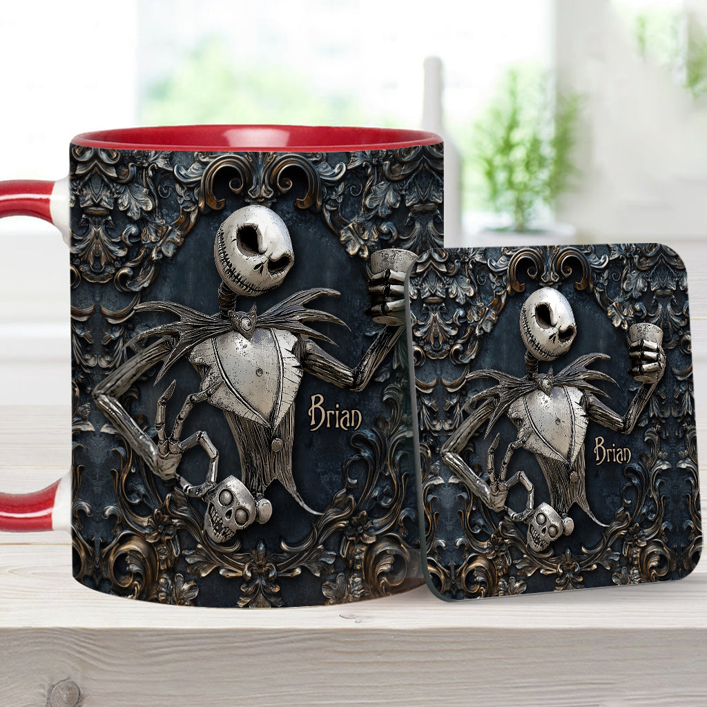 Touch My Coffee And I Will Drink It From Your Skull - Personalized Nightmare Accent Mug