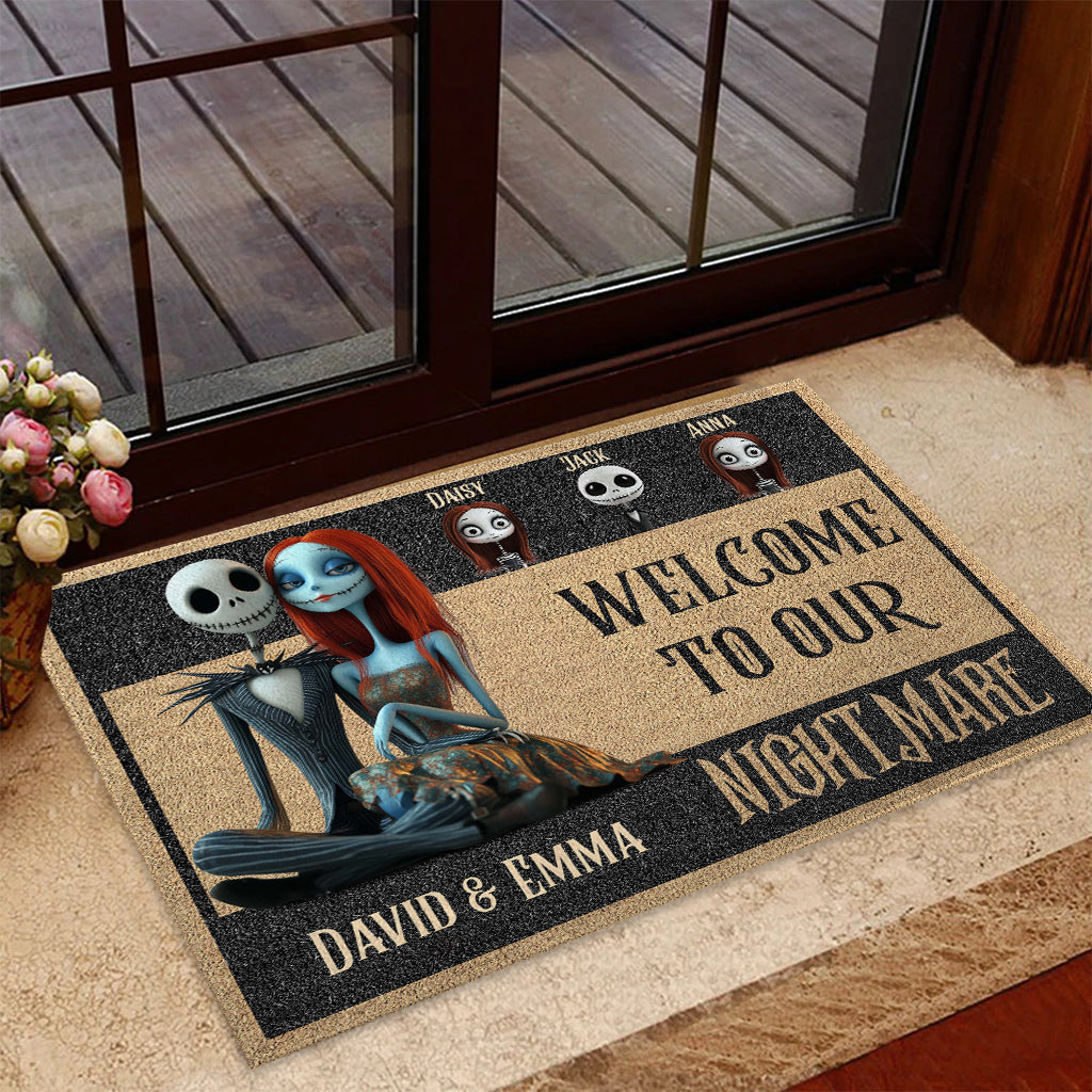 Welcome To Our Nightmare - Personalized Nightmare Doormat