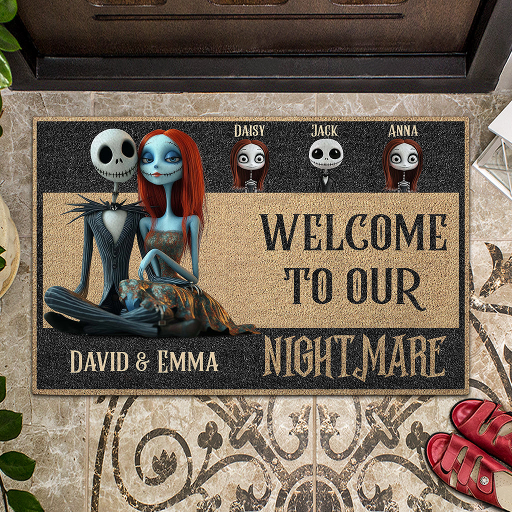 Welcome To Our Nightmare - Personalized Nightmare Doormat