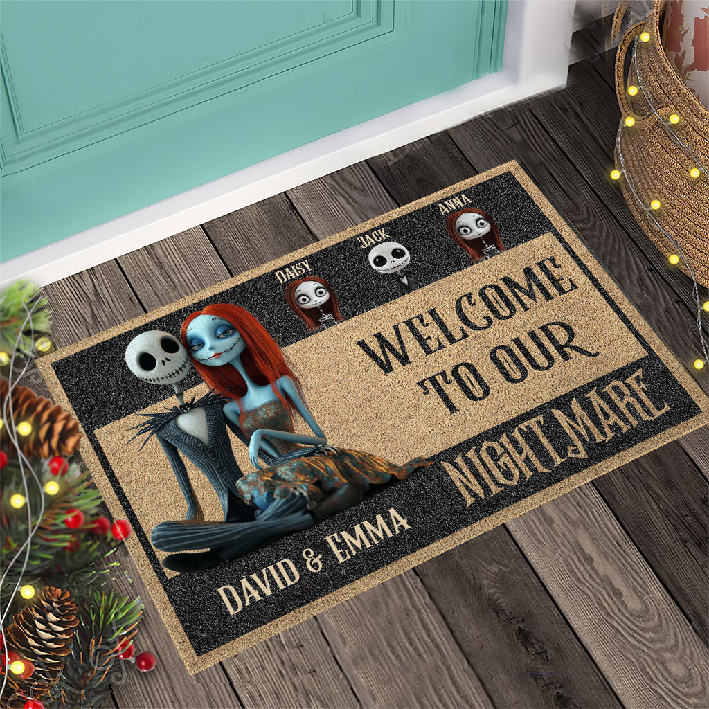 Welcome To Our Nightmare - Personalized Nightmare Doormat