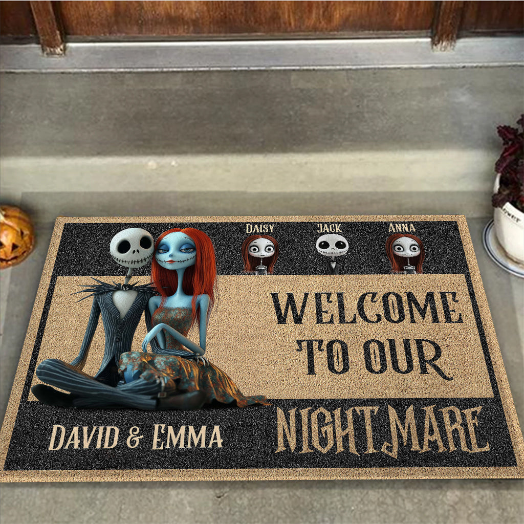 Welcome To Our Nightmare - Personalized Nightmare Doormat