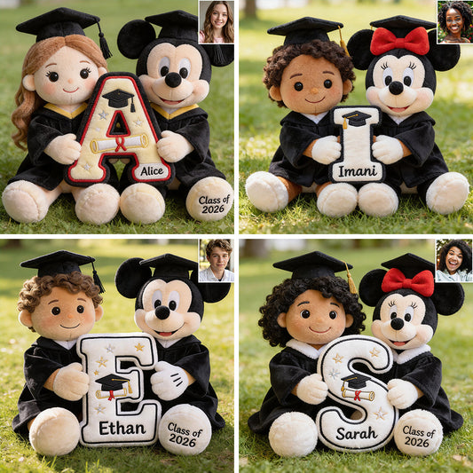 Any Photo Graduation Keepsake Pillow - Personalized Graduation Premium Faux Fur Pillow