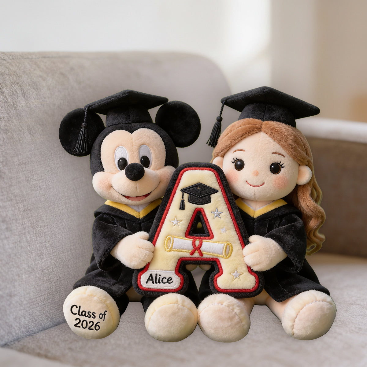 Any Photo Graduation Keepsake Pillow - Personalized Graduation Premium Faux Fur Pillow