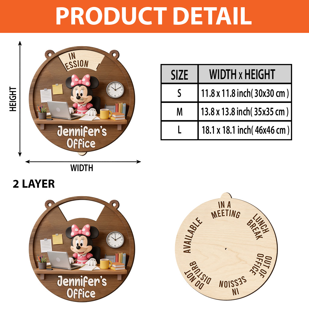 Magical Office - Personalized Mouse Spinner Sign Custom Shape