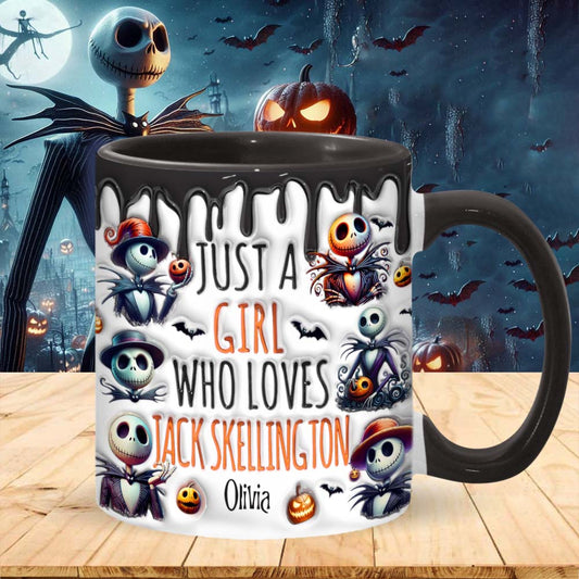 Just A Girl Who Loves Nightmare - Personalized Nightmare Accent Mug