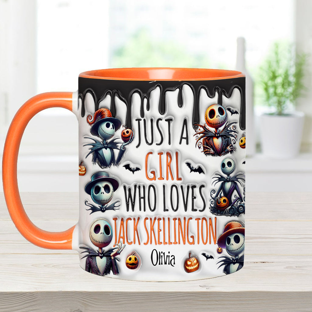 Just A Girl Who Loves Nightmare - Personalized Nightmare Accent Mug