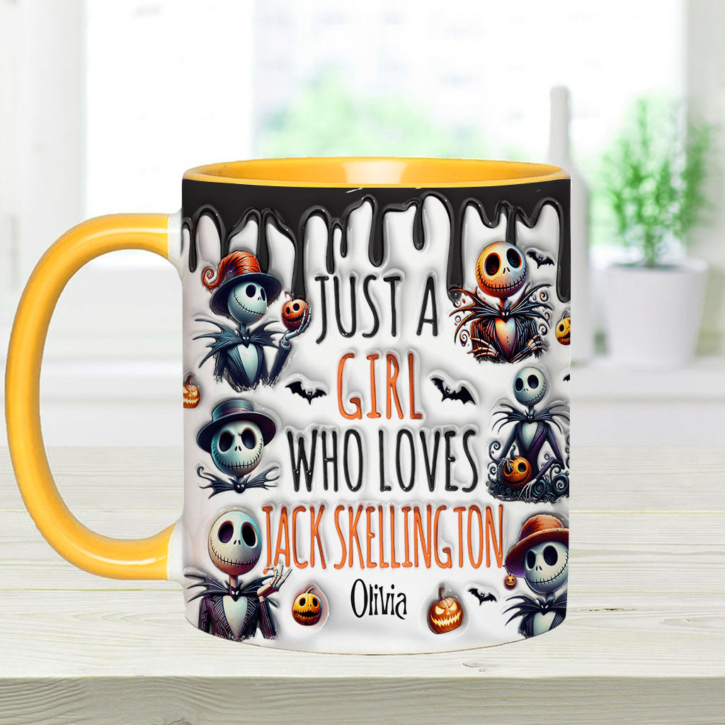 Just A Girl Who Loves Nightmare - Personalized Nightmare Accent Mug