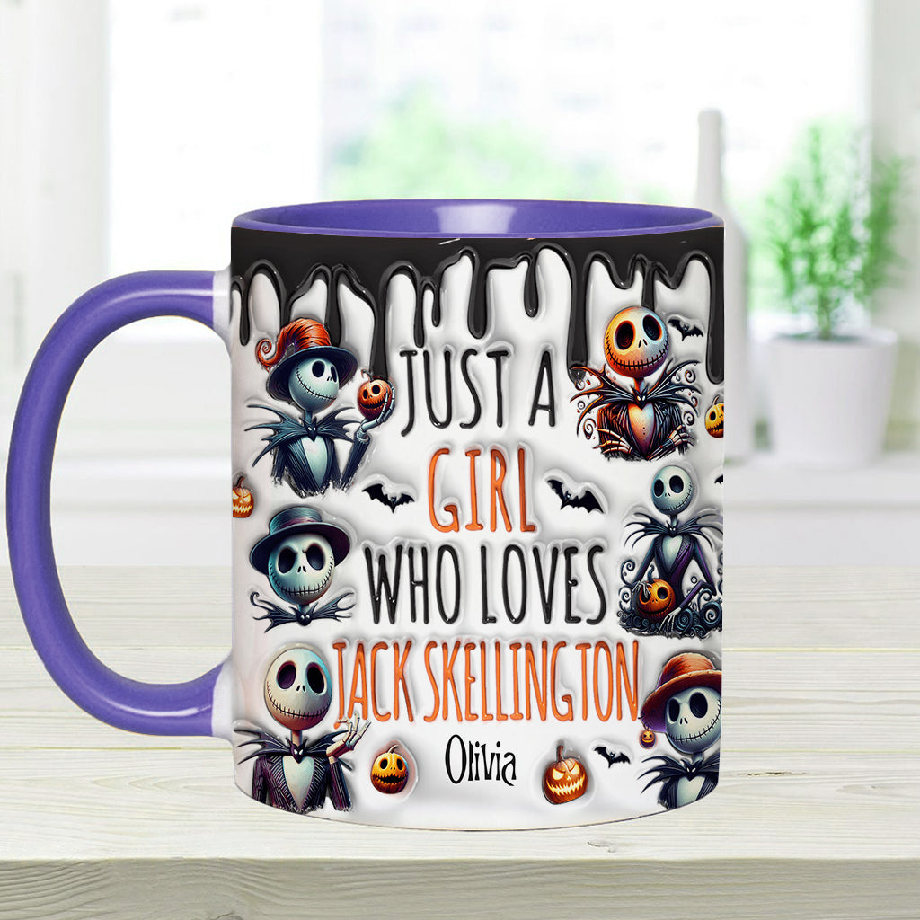 Just A Girl Who Loves Nightmare - Personalized Nightmare Accent Mug