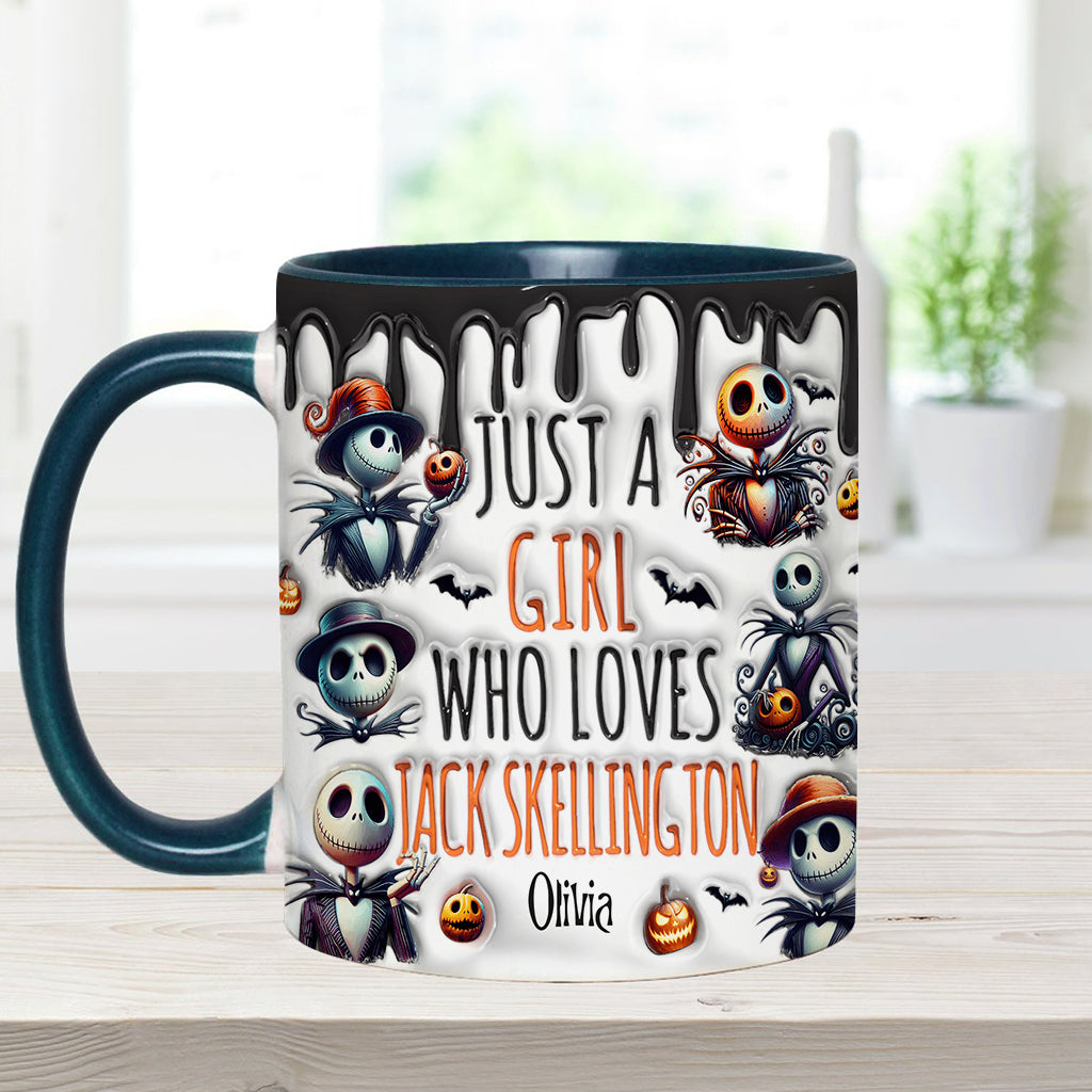 Just A Girl Who Loves Nightmare - Personalized Nightmare Accent Mug