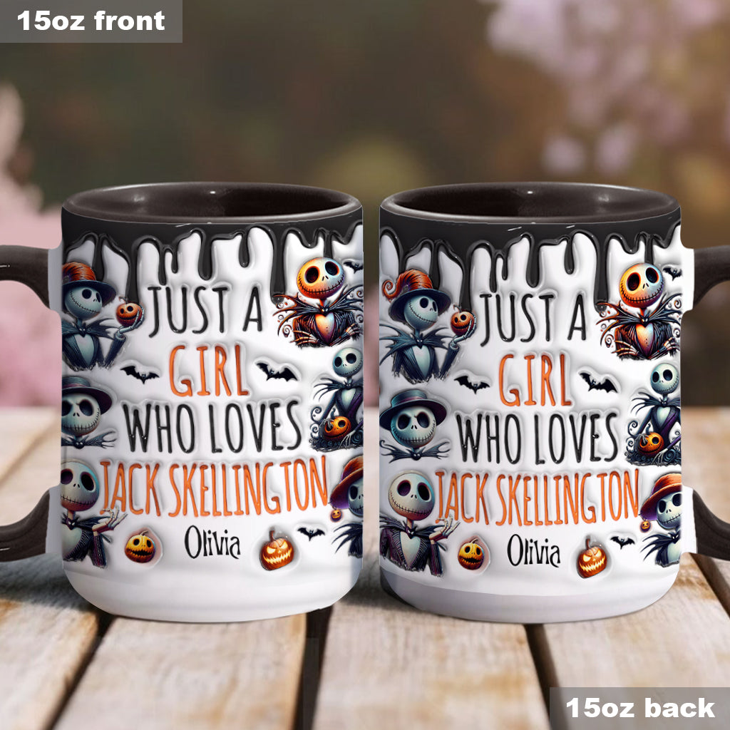 Just A Girl Who Loves Nightmare - Personalized Nightmare Accent Mug
