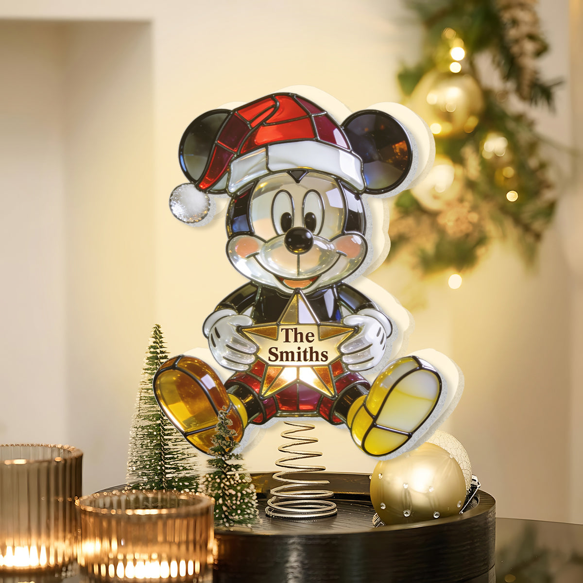 Belive In Magic - Personalized Mouse LED Light Tree Topper