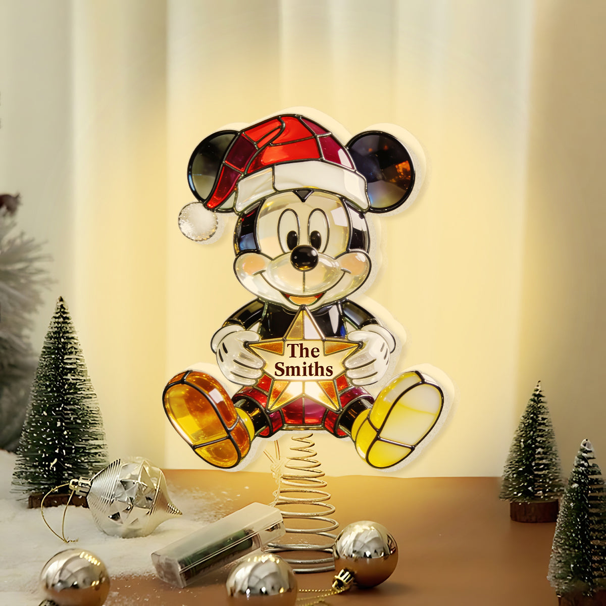 Belive In Magic - Personalized Mouse LED Light Tree Topper