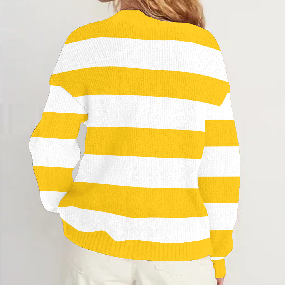 Friends - Personalized Yellow Bear Cardigan Sweater