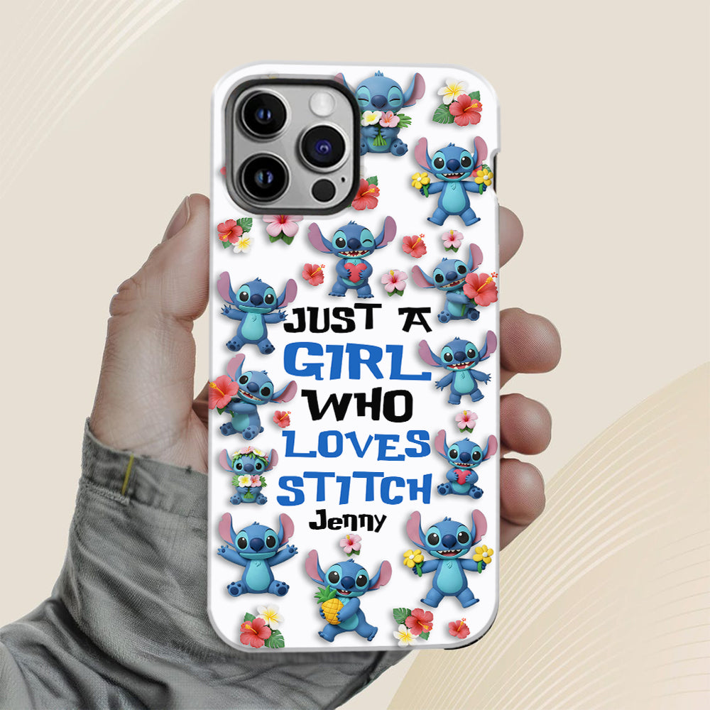 Just A Girl Who Loves Ohana - Personalized Ohana Full Print Phone Case