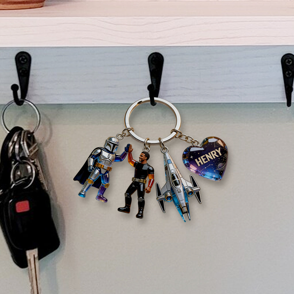 Galactic Guardian - Personalized The Force Premium Keychain With Charms