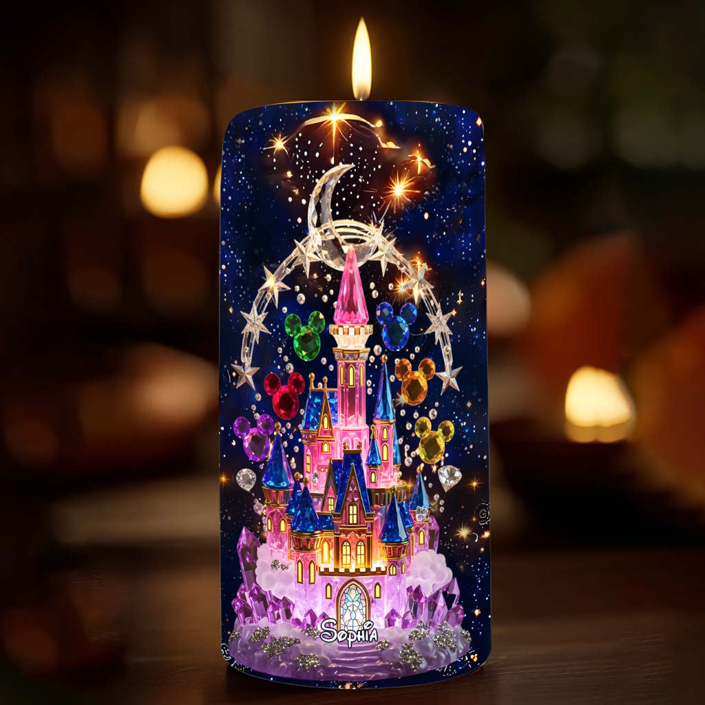 Magical Castle - Personalized Mouse Flameless Candle