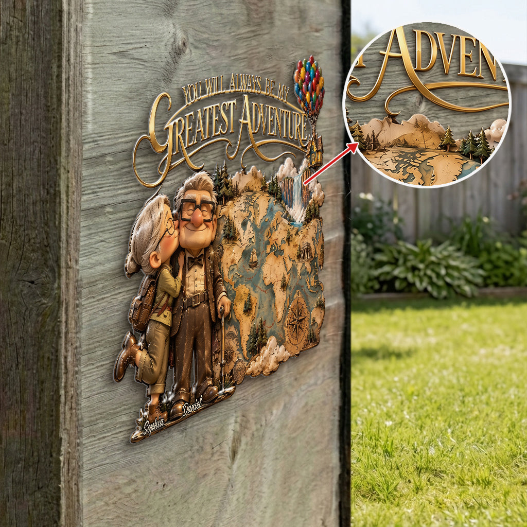 You Will Always Be My Greatest Adventure - Personalized Up Movie Couple 3D Printed Cut Metal Sign