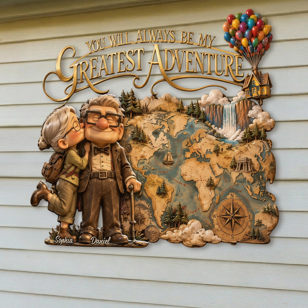 You Will Always Be My Greatest Adventure - Personalized Up Movie Couple 3D Printed Cut Metal Sign