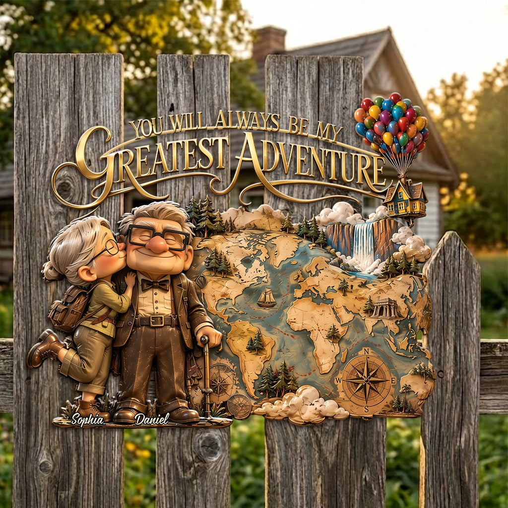 You Will Always Be My Greatest Adventure - Personalized Up Movie Couple 3D Printed Cut Metal Sign