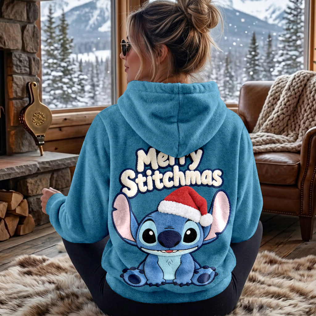 Merry Stitchmas - Personalized Ohana Fleece Hoodie