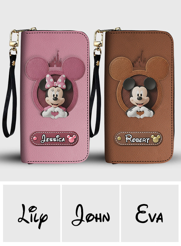 Magical Moments - Personalized Mouse Leather Long Wallet