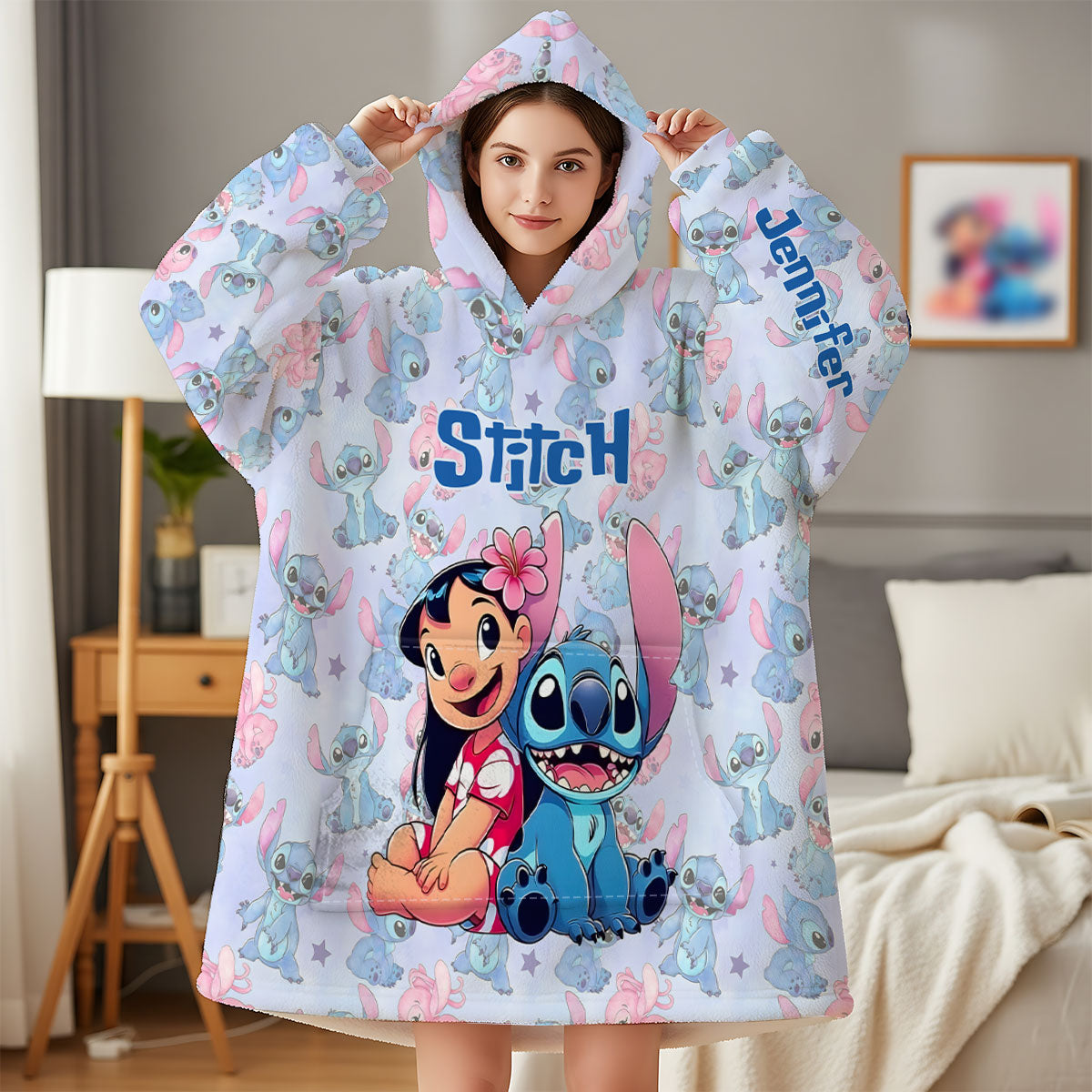 Ohana Means Family - Personalized Ohana Blanket Hoodie