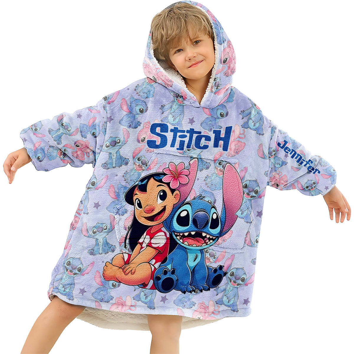 Ohana Means Family - Personalized Ohana Blanket Hoodie