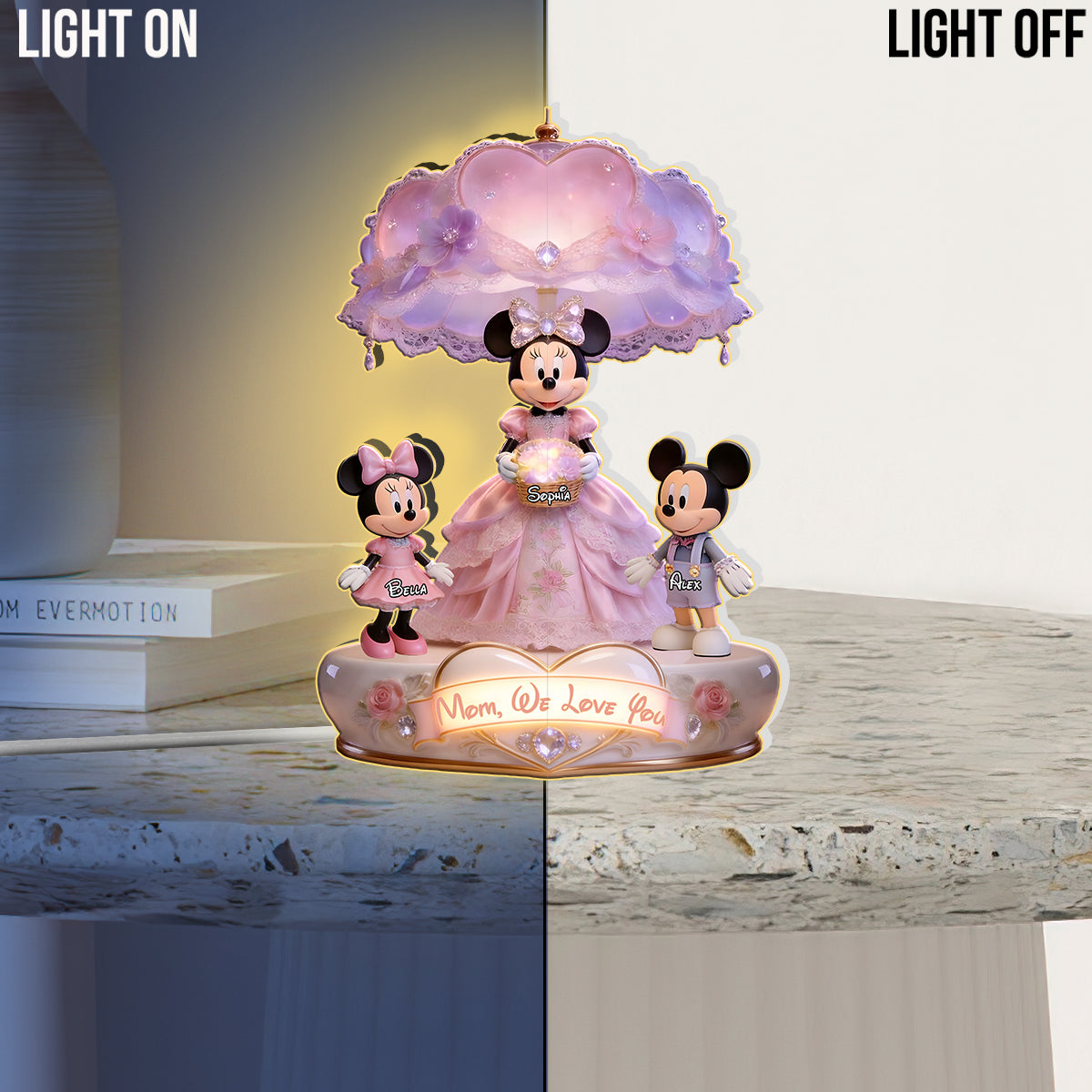 Mouse Mom - Personalized Mouse Acrylic LED Night Light