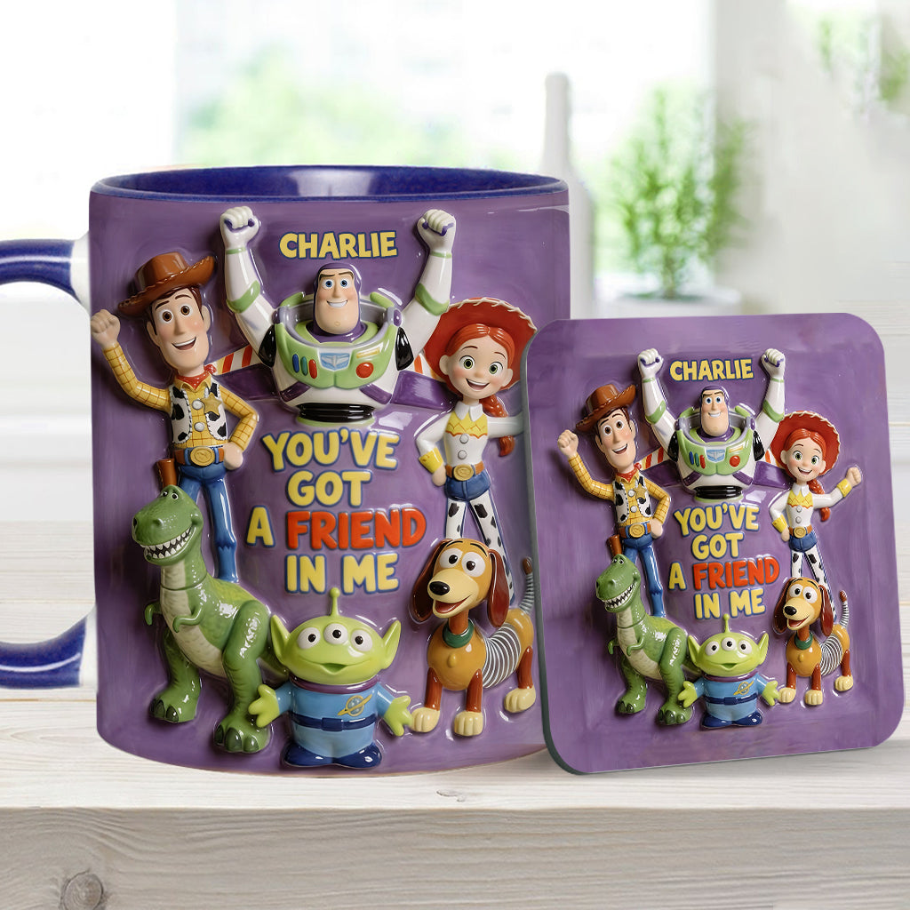 You've Got A Friend In Me - Personalized Toy Story Accent Mug & Coaster