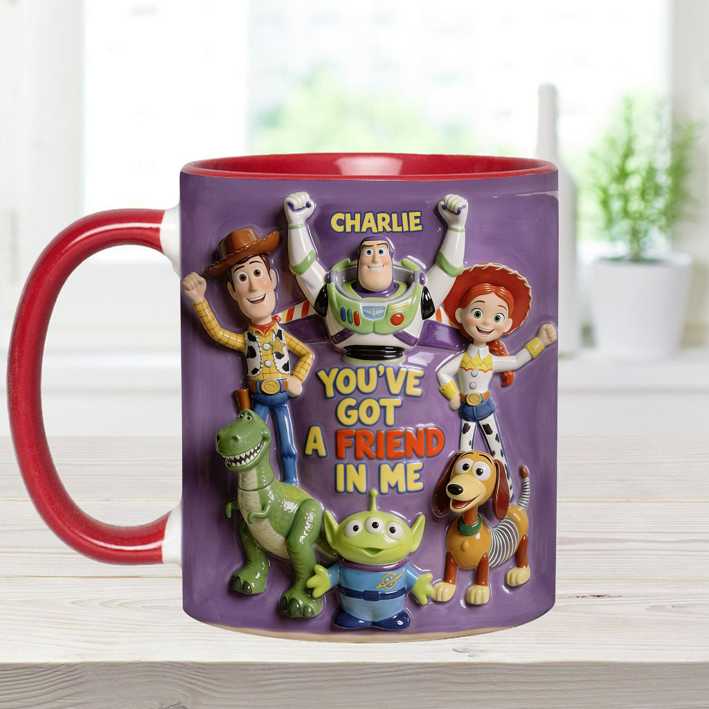You've Got A Friend In Me - Personalized Toy Story Accent Mug & Coaster