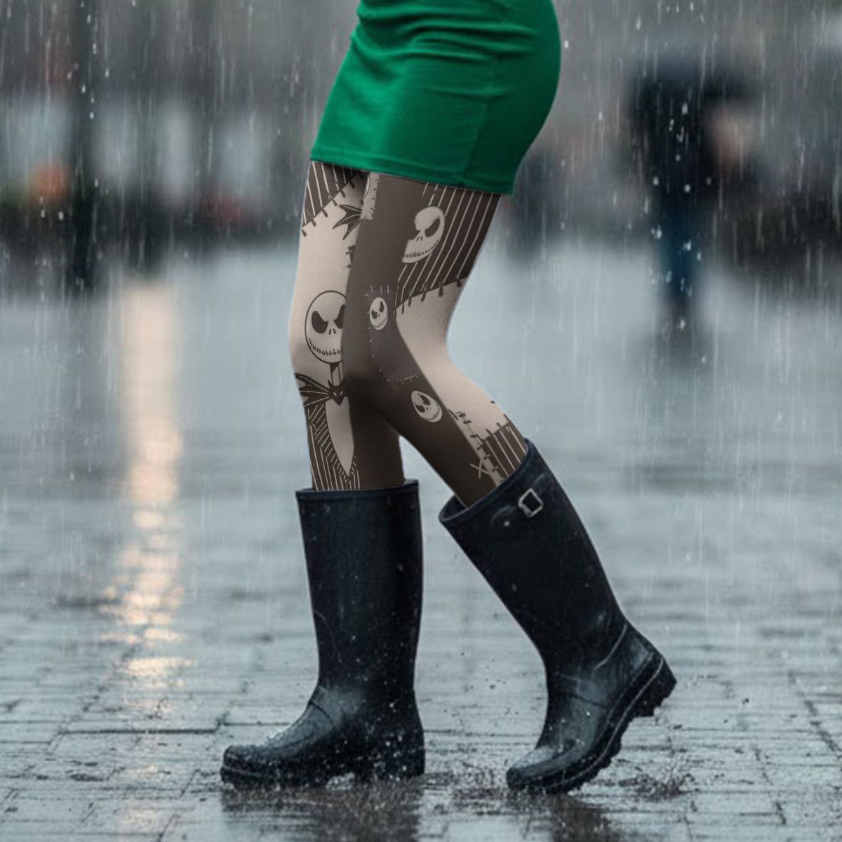 Nightmare Before Christmas, Gothic Style - Personalized Nightmare Women Pantyhose Tights