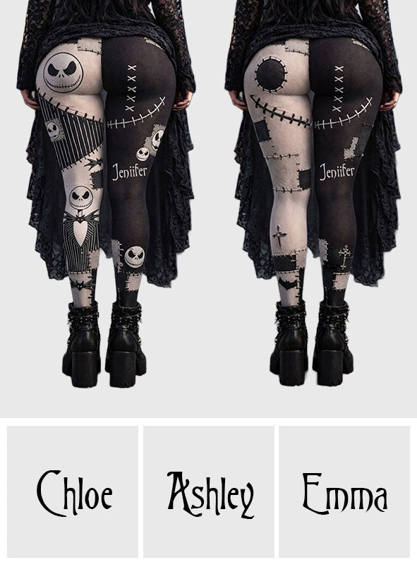 Nightmare Before Christmas, Gothic Style - Personalized Nightmare Women Pantyhose Tights