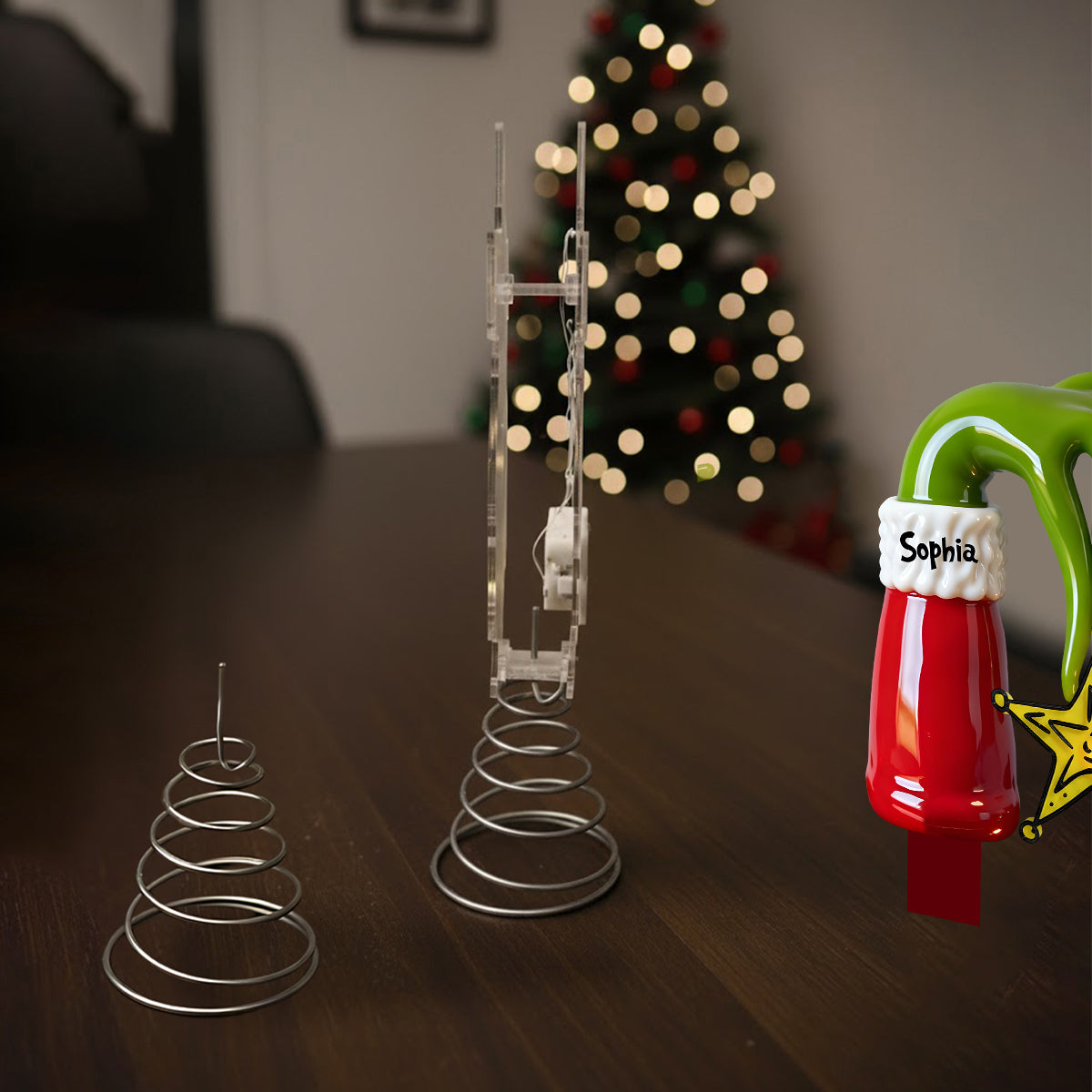 Grinchmas 2025 - Personalized Stole Christmas LED Light Tree Topper