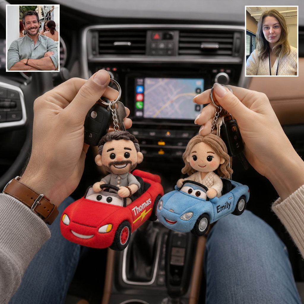 Ride Together - Personalized Racing Lover Plush Keychain