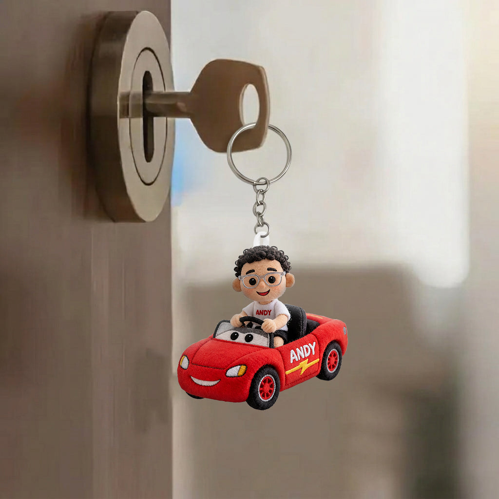 Ride Together - Personalized Racing Lover Plush Keychain
