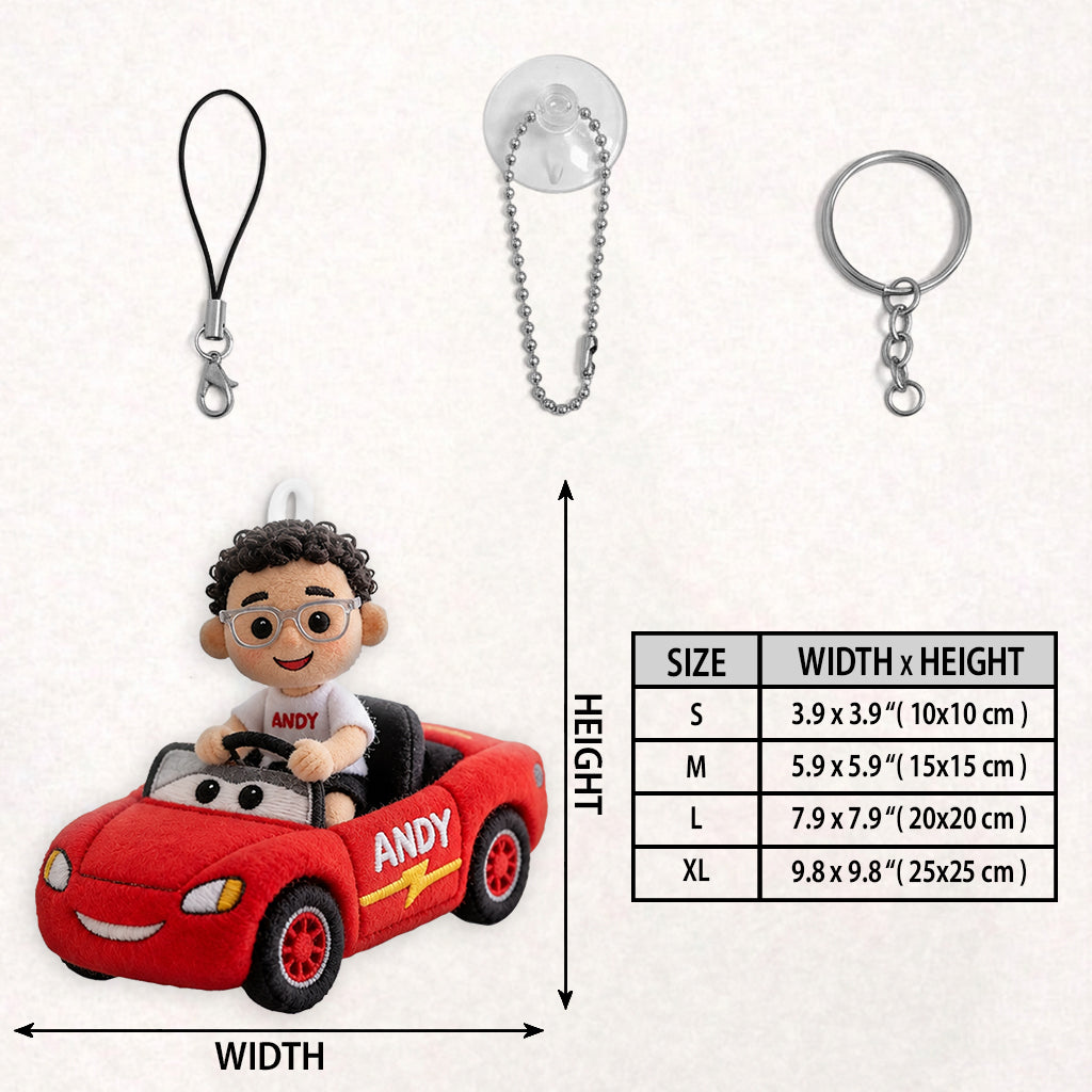 Ride Together - Personalized Racing Lover Plush Keychain