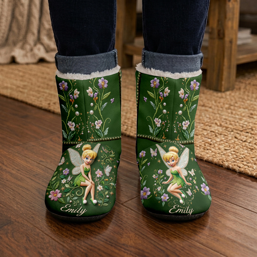 Magical Fairy - Personalized Flying Fairy Faux Fur Boot Slippers