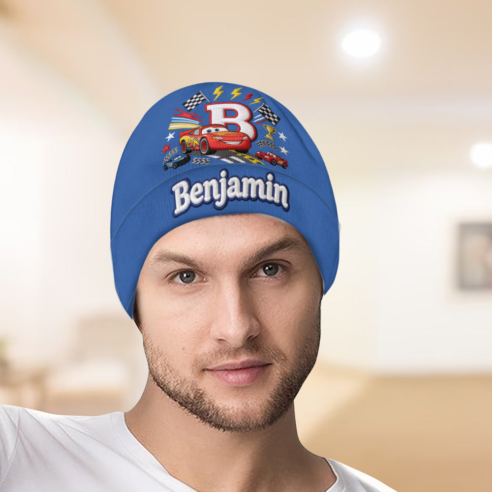 Little Racer Birthday Gift - Personalized Racing Lover Beanie Hat