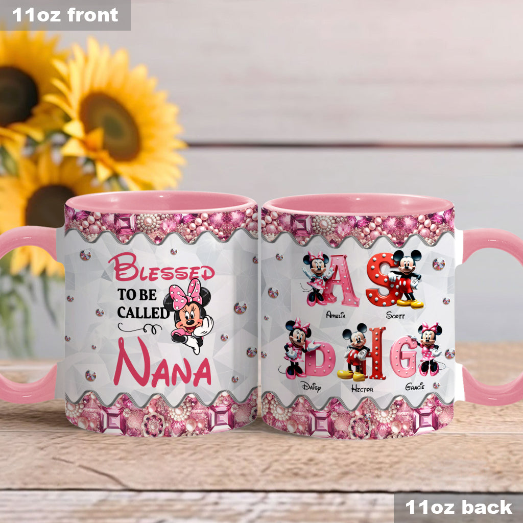 Blessed To Be Called - Personalized Grandma Accent Mug