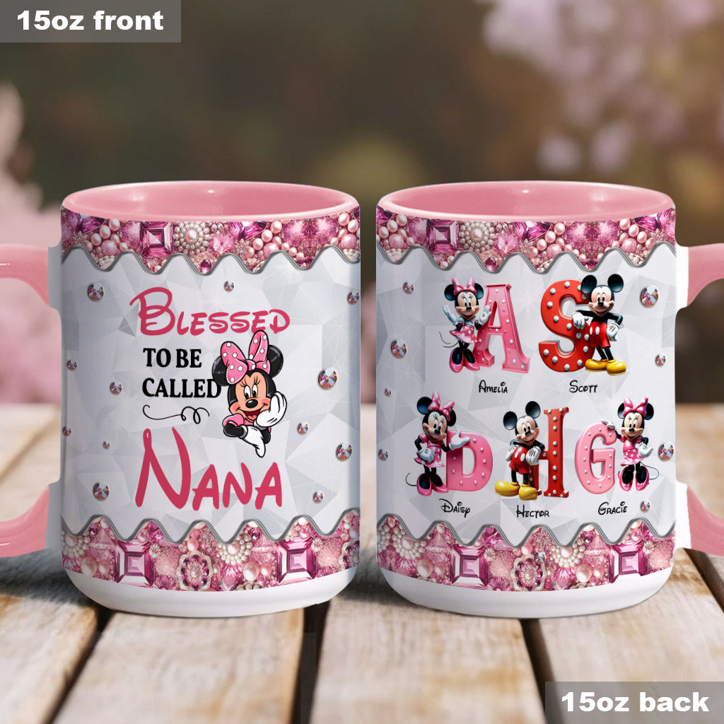 Blessed To Be Called - Personalized Grandma Accent Mug